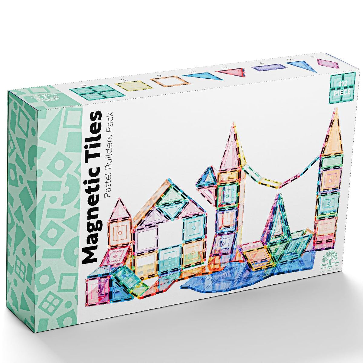 Magnetic Tiles - Pastel Builders Pack (112 Piece)