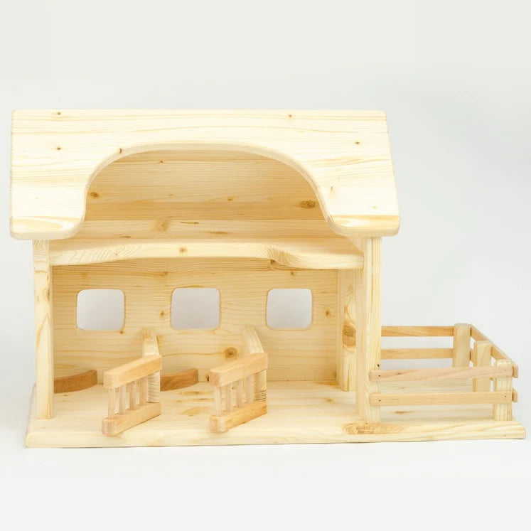 Wooden Farm Barn with Stable