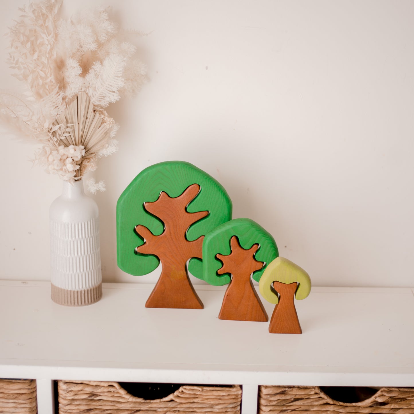 Wooden Trees Set of Three