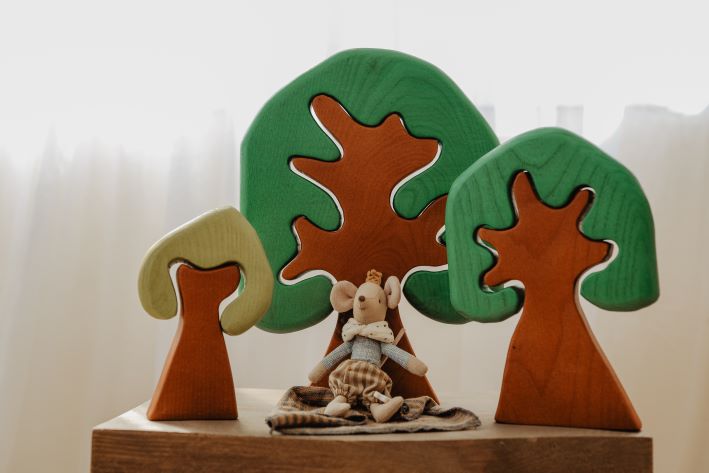 Wooden Trees Set of Three