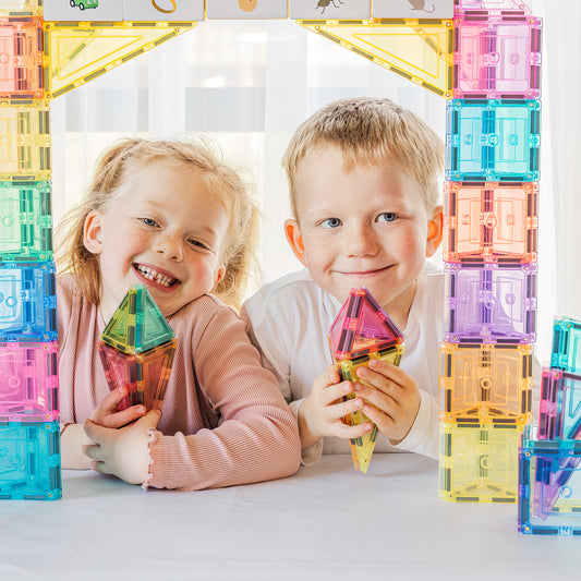 Magnetic Tiles - Pastel Builders Pack (112 Piece)