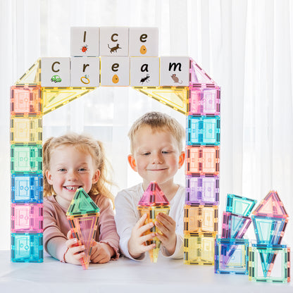 Magnetic Tiles - Pastel Builders Pack (112 Piece)