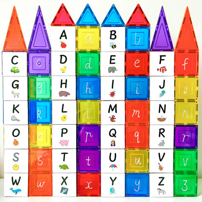 Magnetic Tile Topper - Upper Case Alphabet (40 piece)