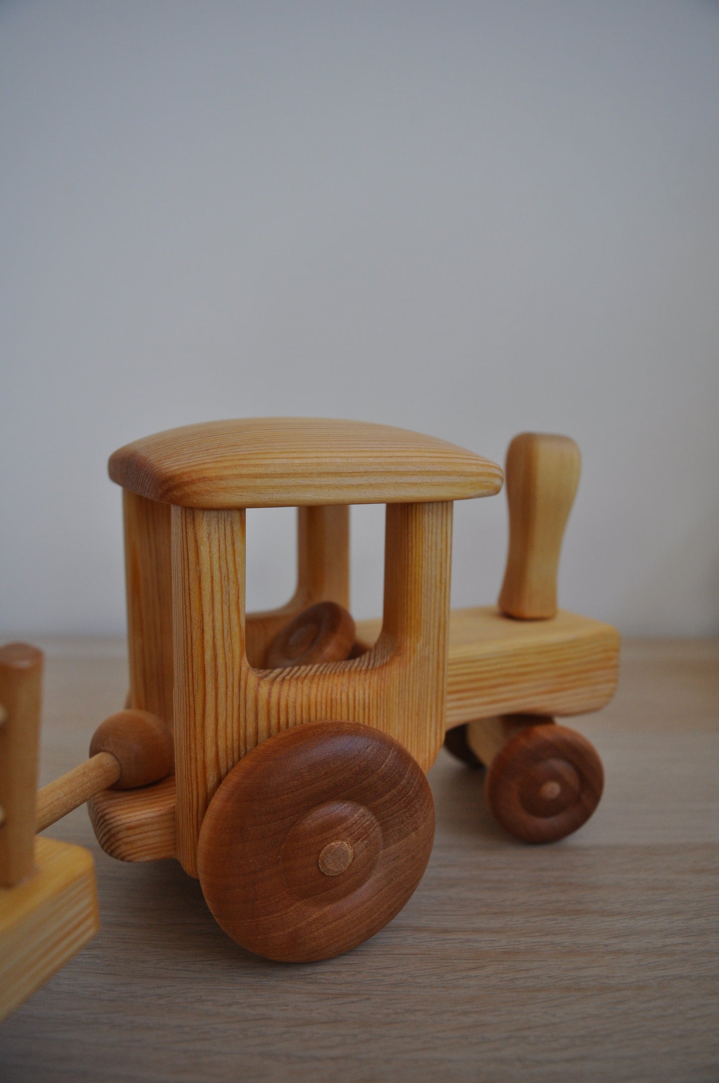 Wooden Tractor with Cart - Large