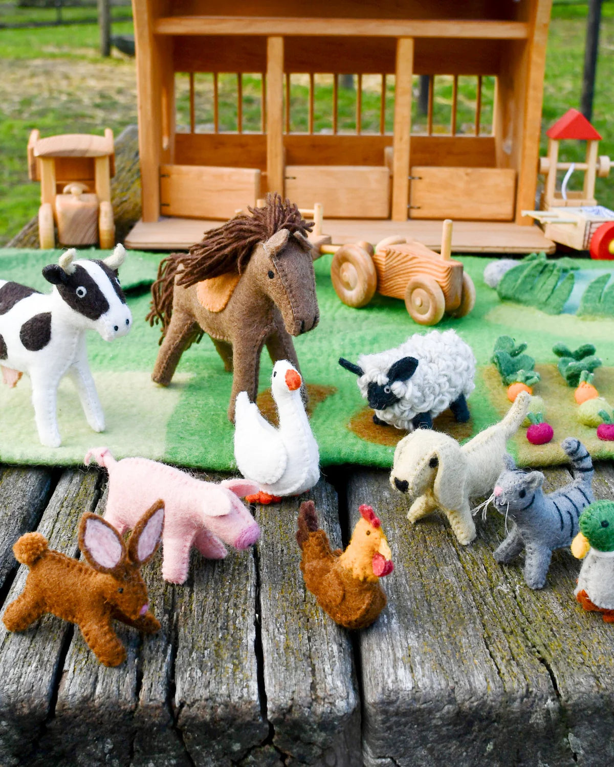 Felt Farm Animals Set of 10