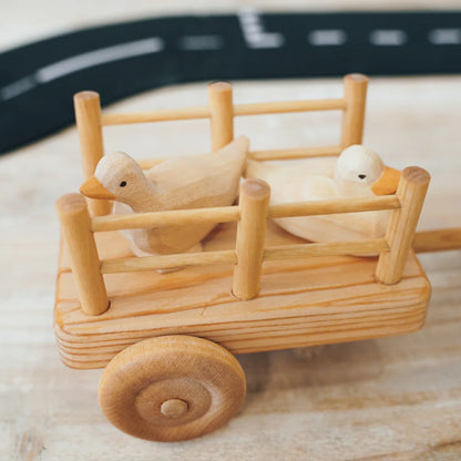 Wooden Tractor with Cart - Large