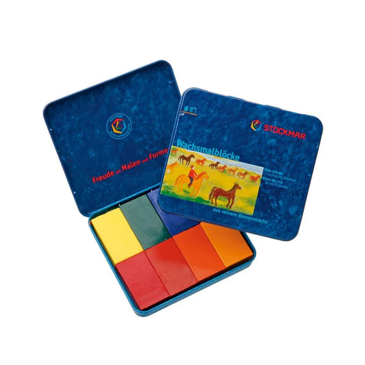 STOCKMAR Wax Block Crayons - Tin of 8